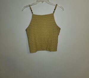 Love on a Hanger Beige Crochet Camisole
